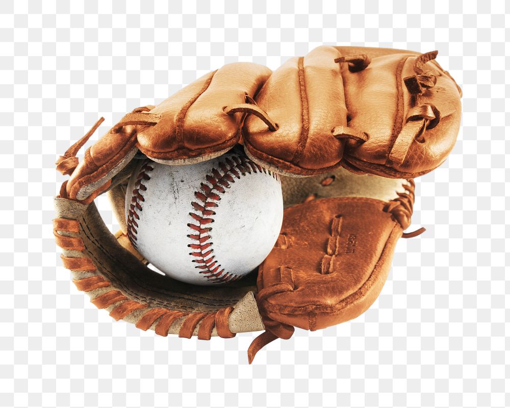 Baseball glove  png, isolated object, transparent background
