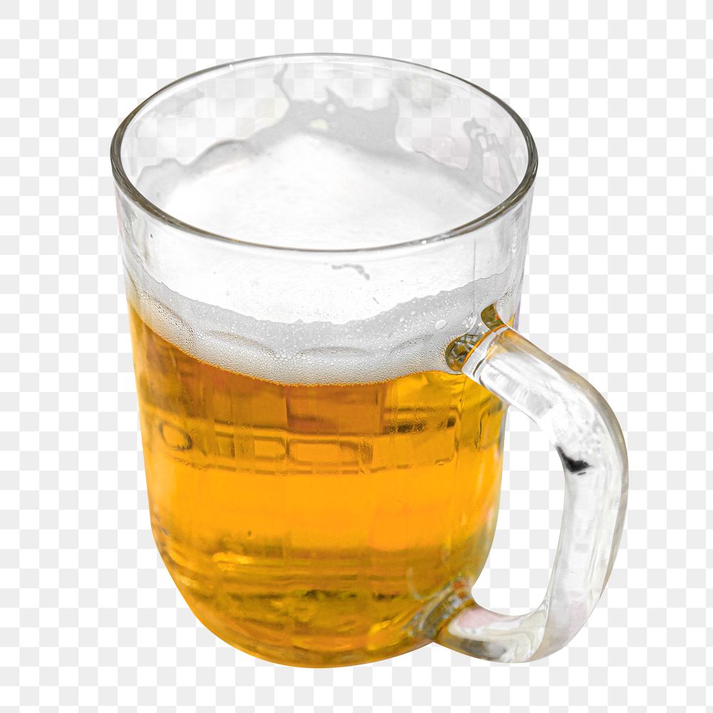 Beer png collage element, transparent background