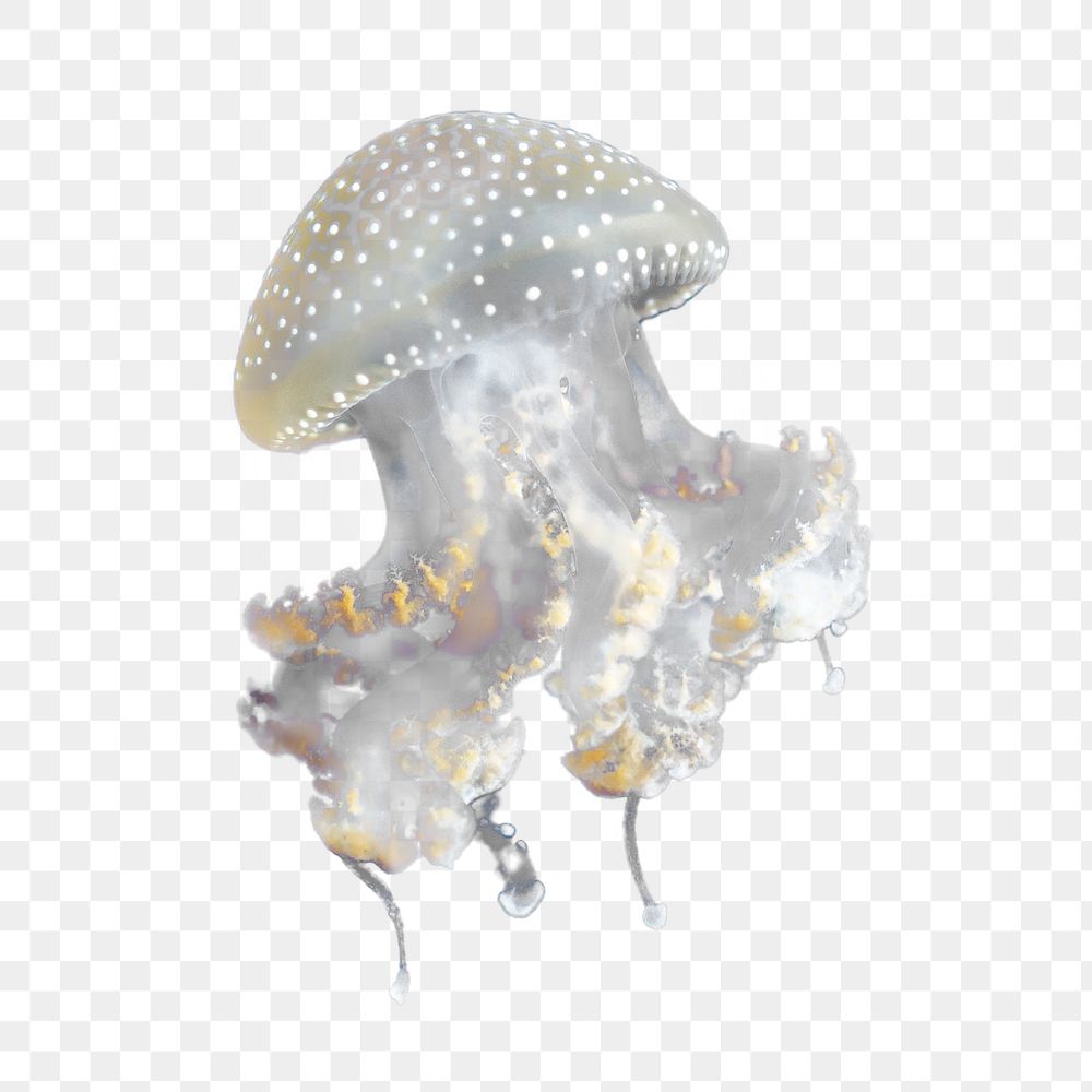 Jellyfish floating png, design element, transparent background