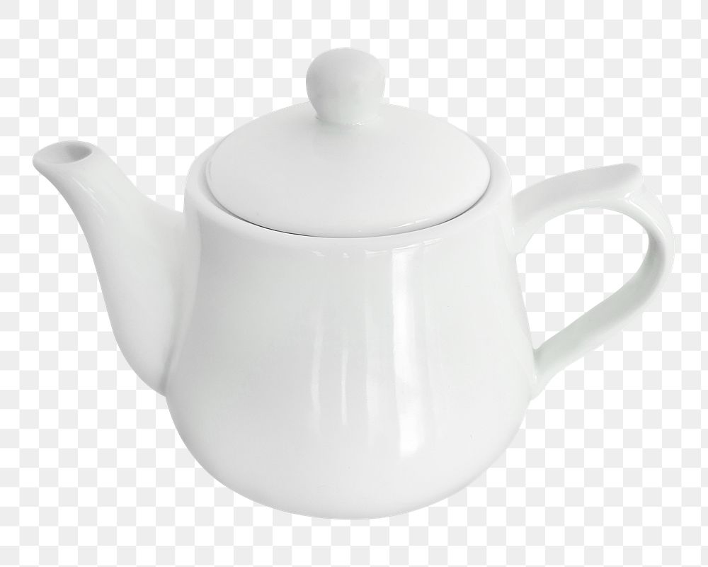 Tea pot png, transparent background