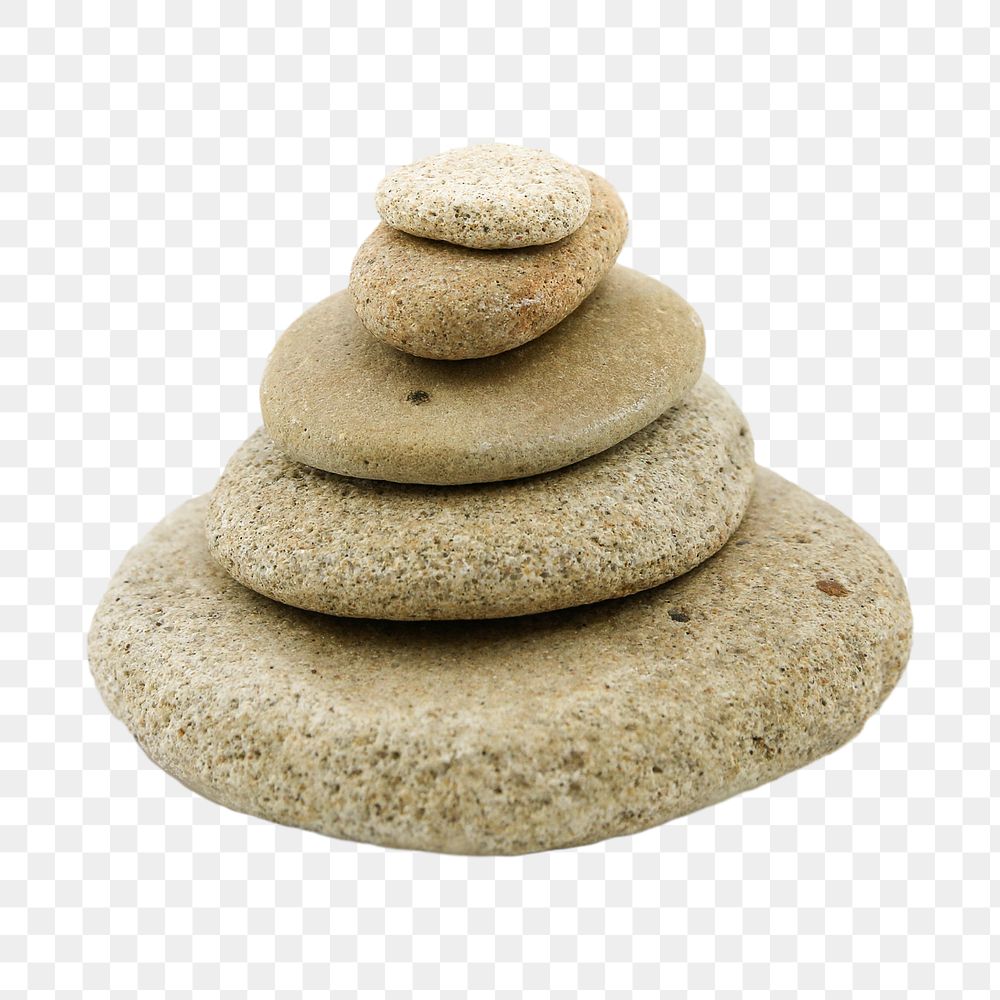 Balancing stones png, isolated object, transparent background