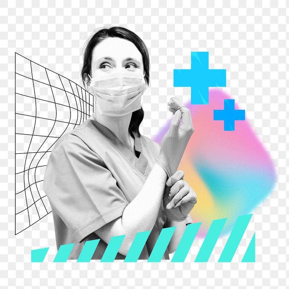 Woman doctor png, creative healthcare image, transparent background