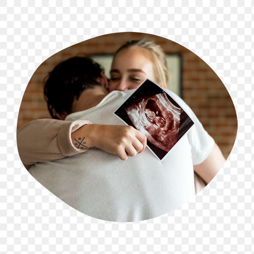 Pregnancy png badge element, transparent background