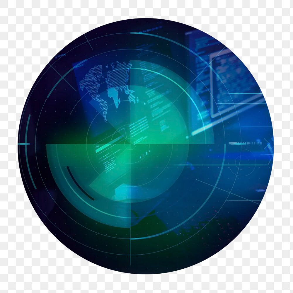 Cybersecurity png circle badge element, transparent background