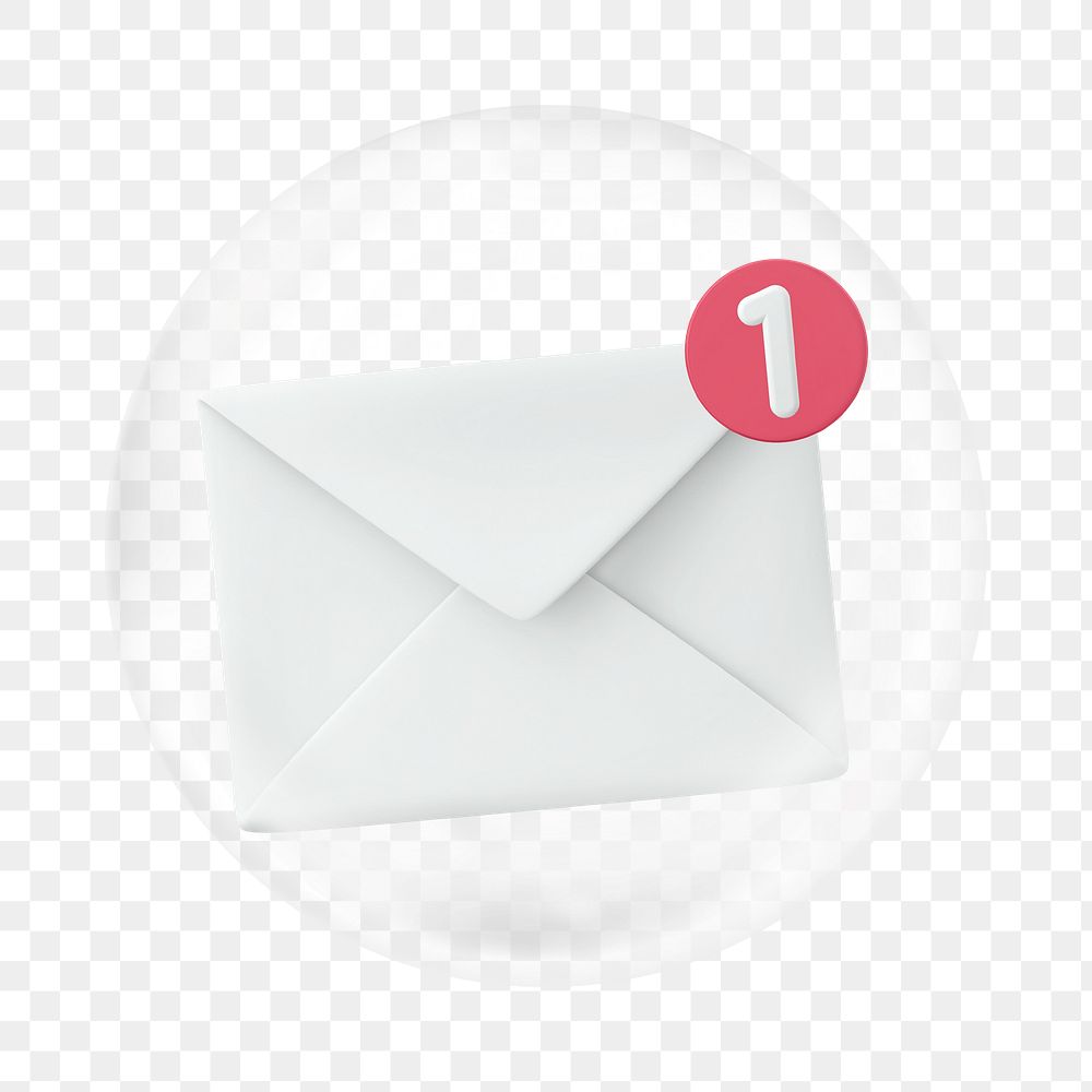 Email notification png   sticker, bubble design transparent background