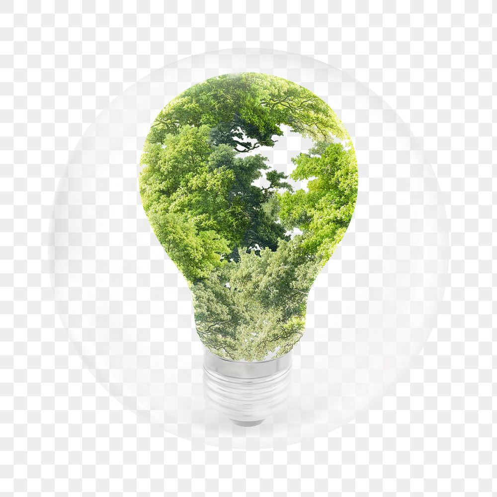 Png energy saving light bulb sticker,  bubble design transparent background. Remixed by rawpixel.