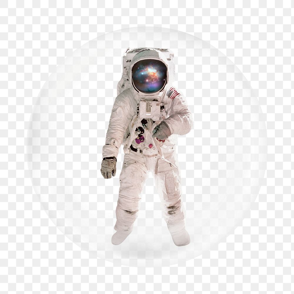 Astronaut png element in bubble