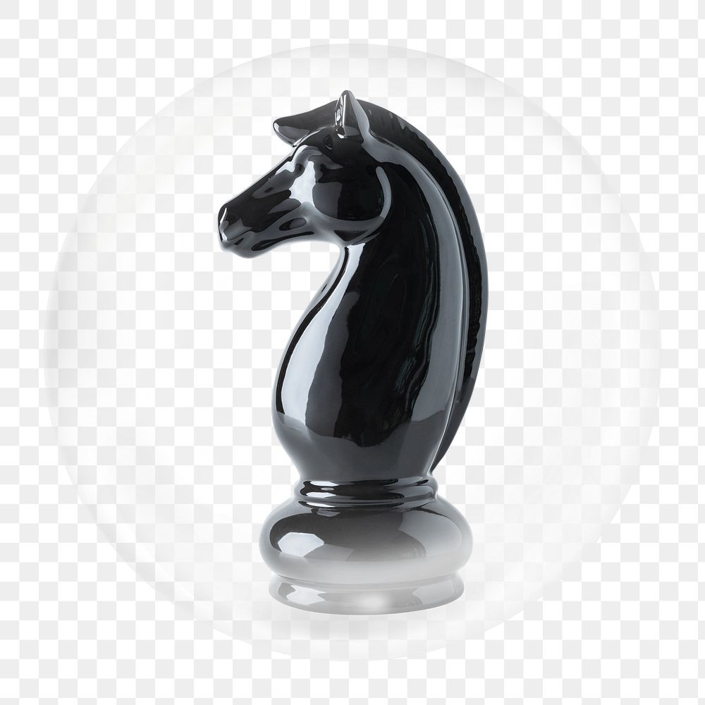 Black knight png element in bubble