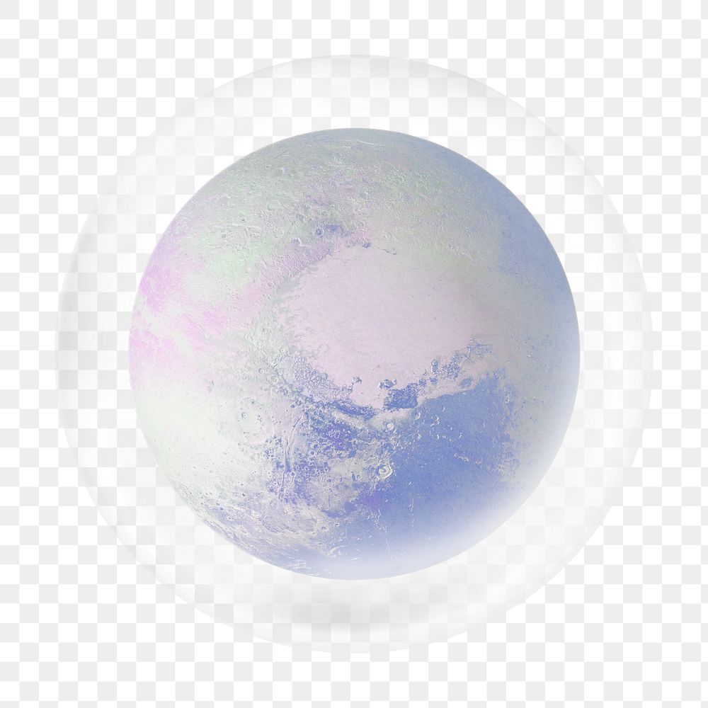 Globe png bubble element, transparent background 