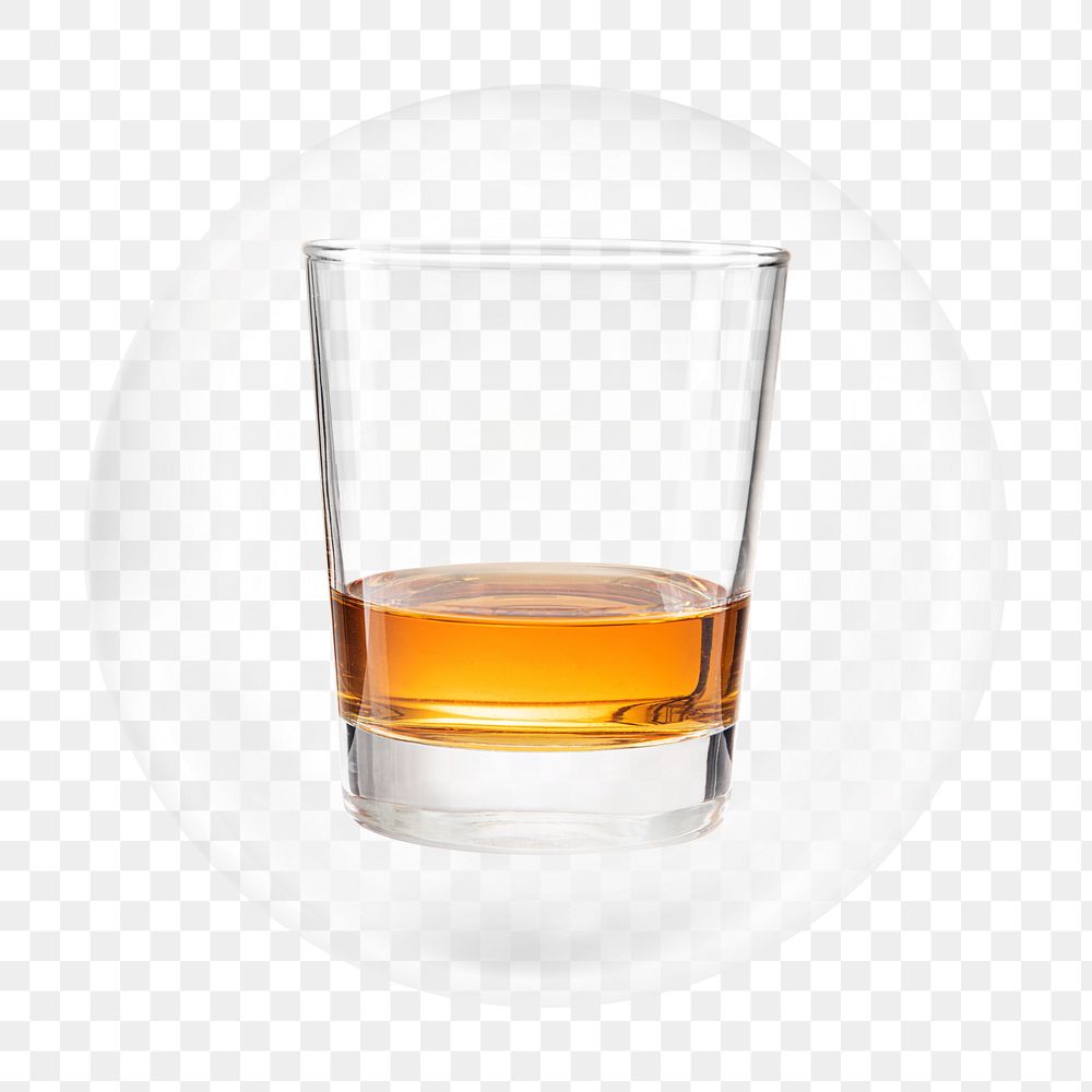 Alcohol drink png bubble element, transparent background 