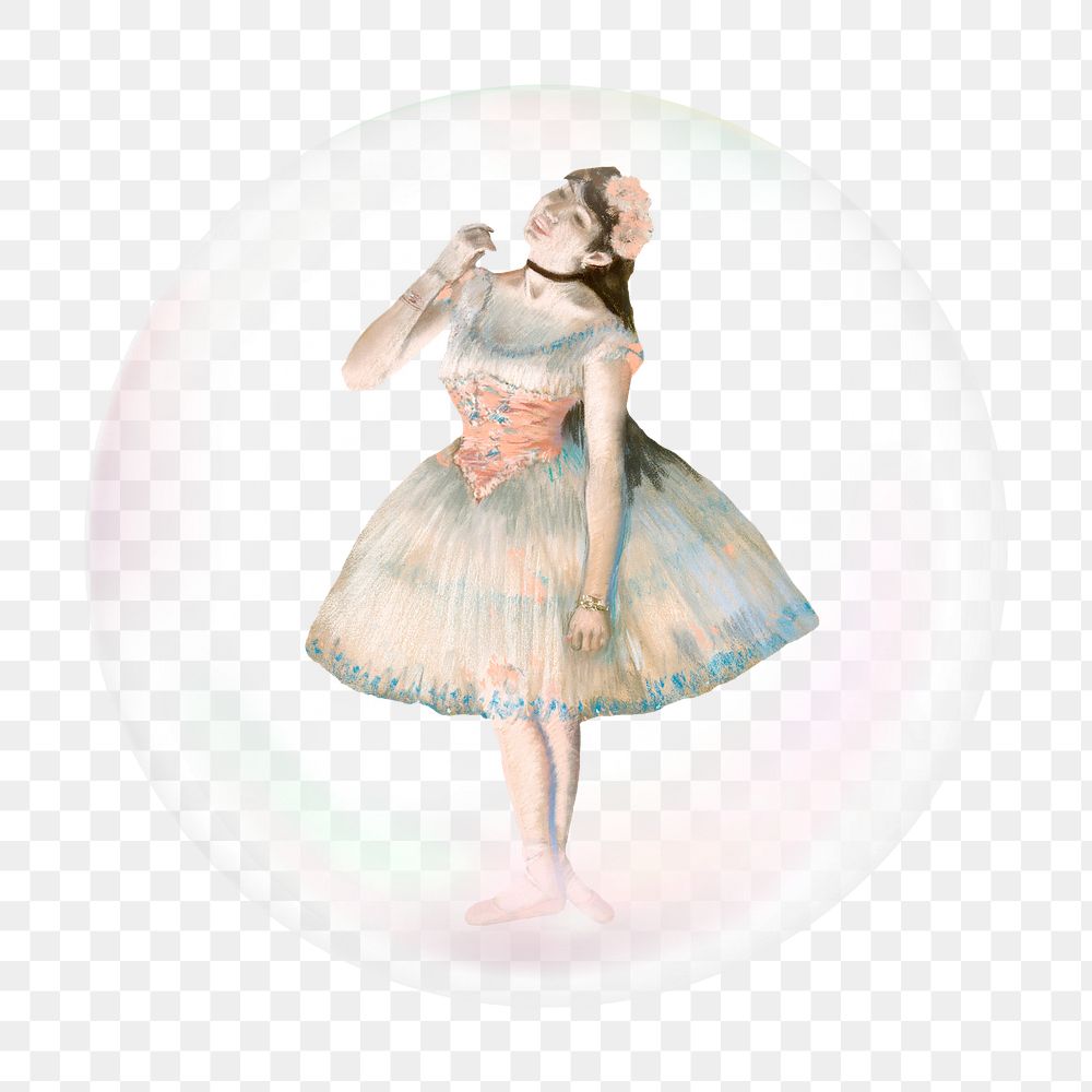 Ballerina png bubble effect, transparent background