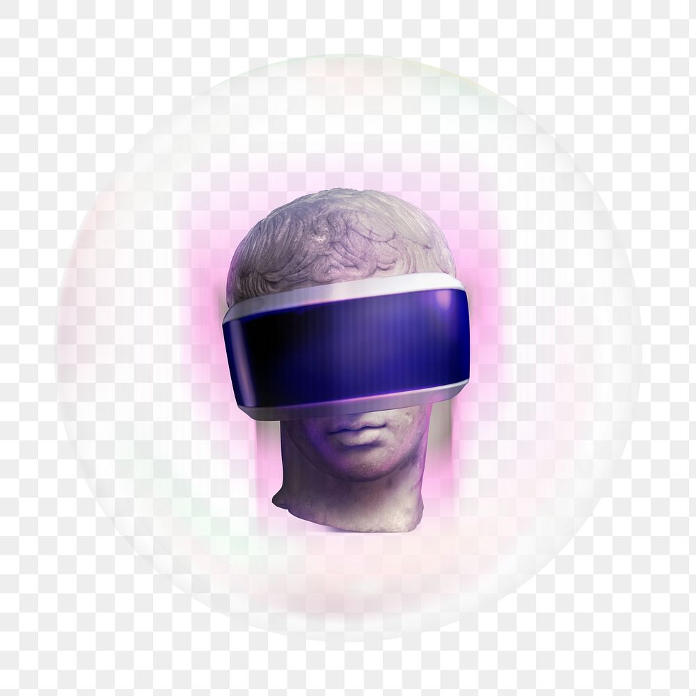 VR technology png bubble effect, transparent background