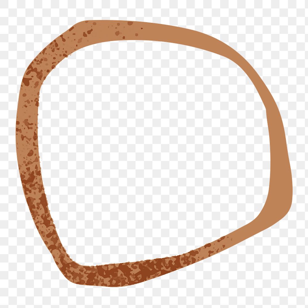 Circle png frame, brown overlay, transparent background