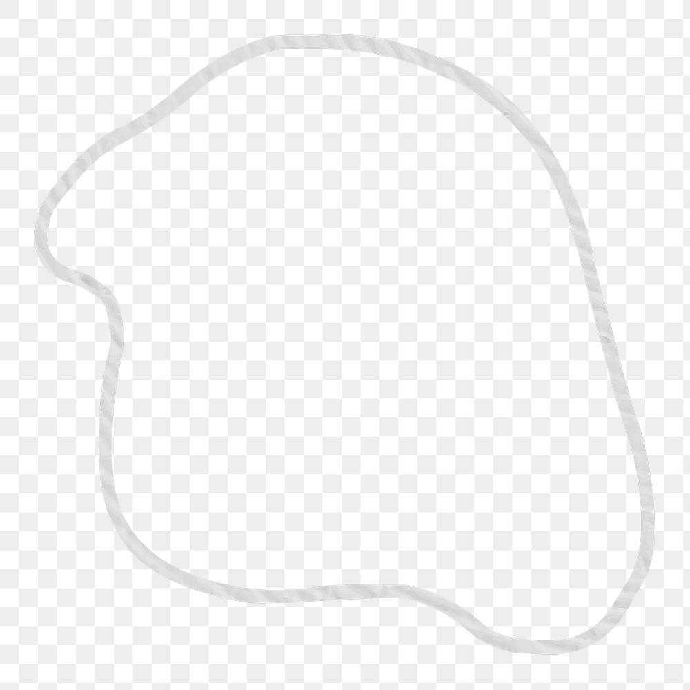 Png overlay doodle organic shape, transparent background
