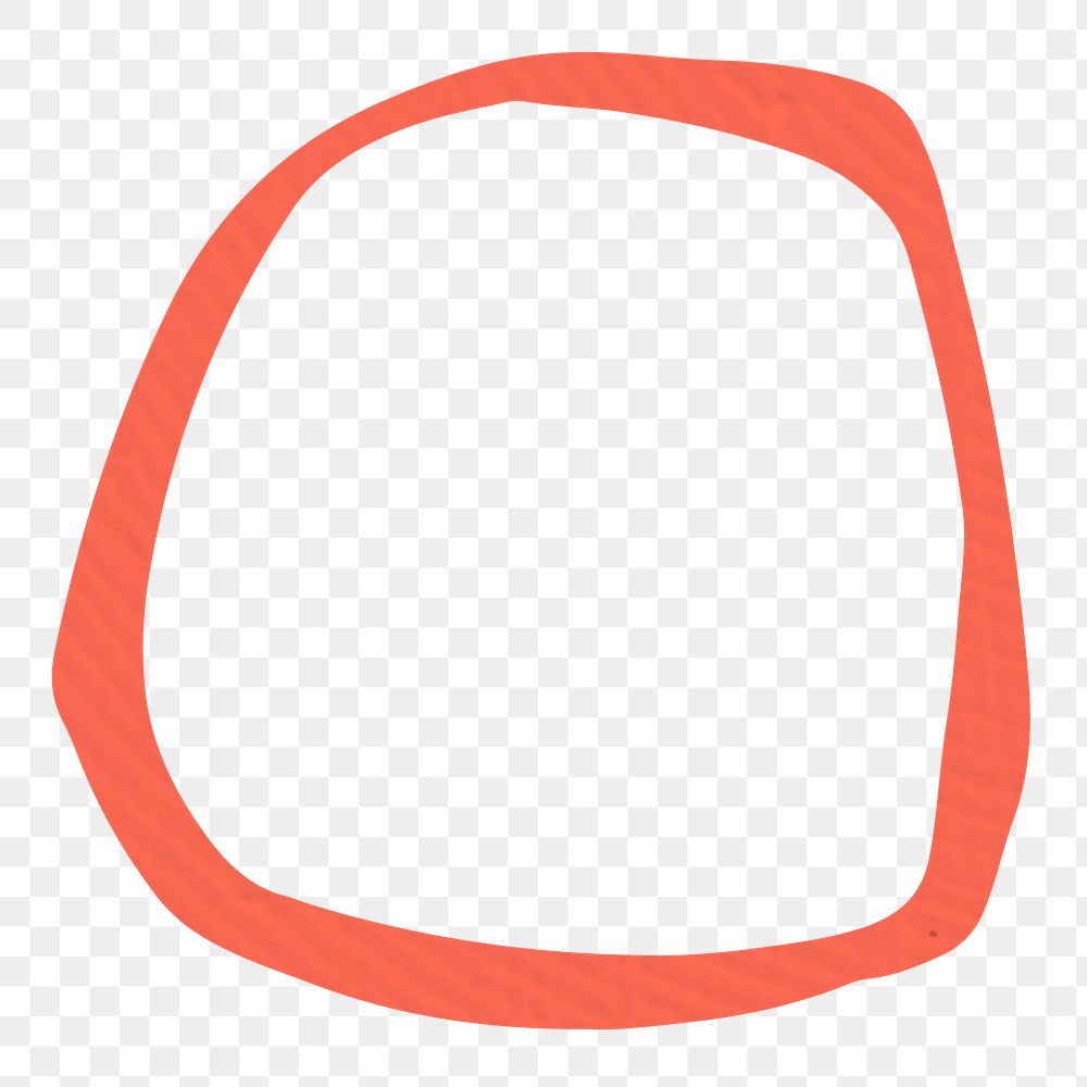 PNG abstract orange circle outline