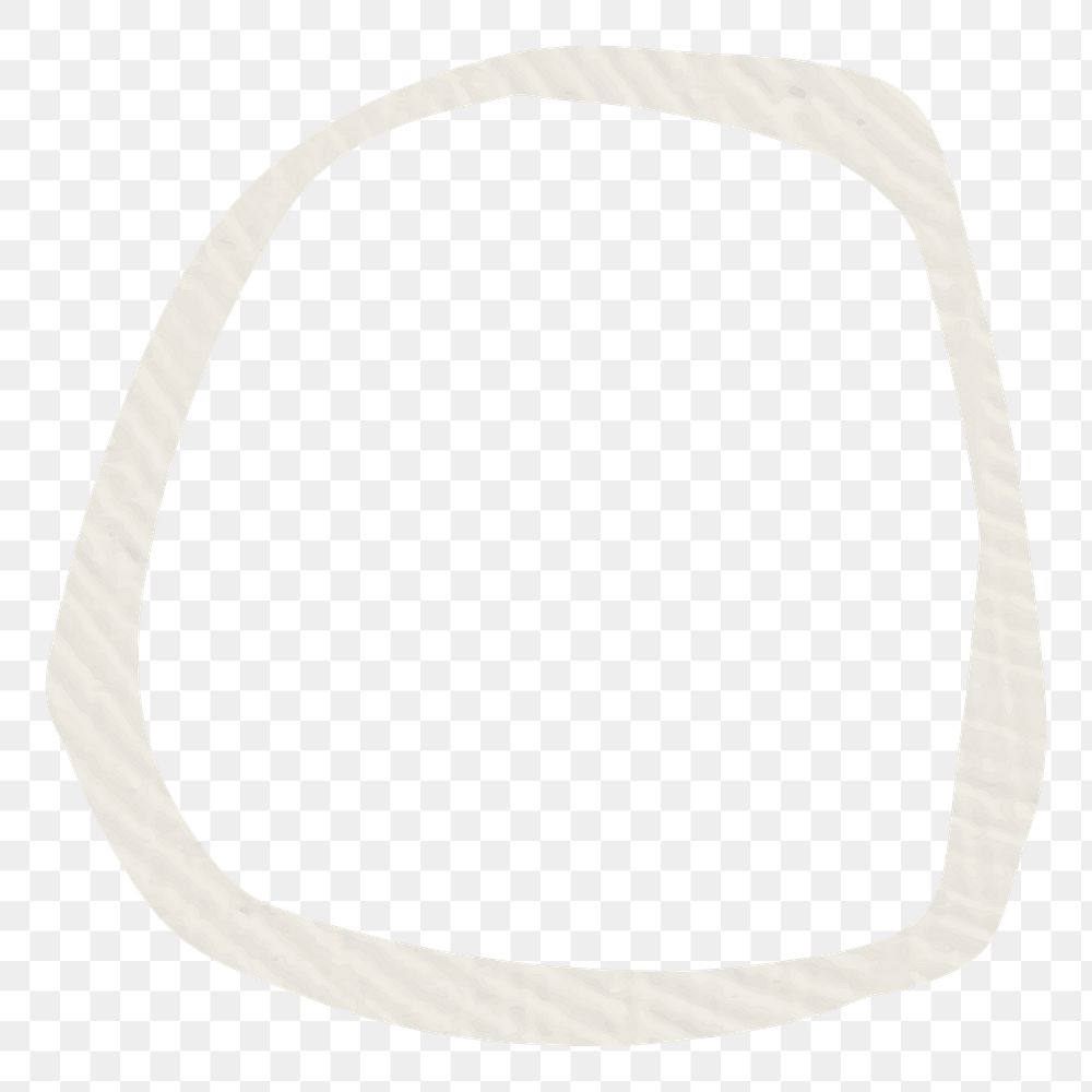 Circle png beige textured memphis, transparent background