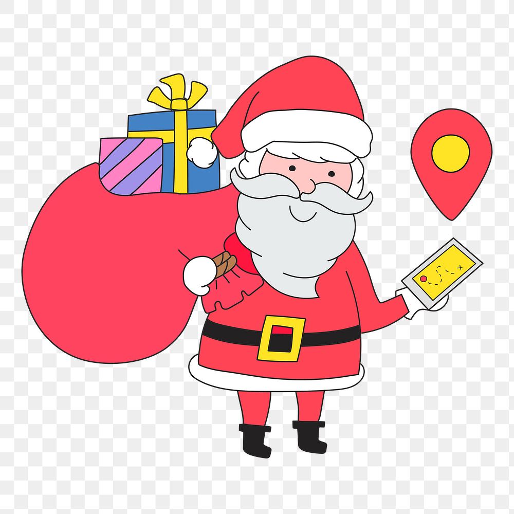 Santa Claus png sticker, transparent background