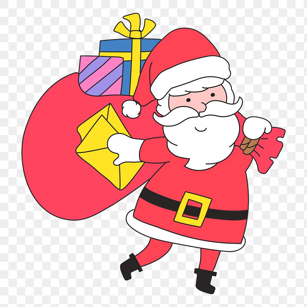 Santa Claus png sticker, transparent background