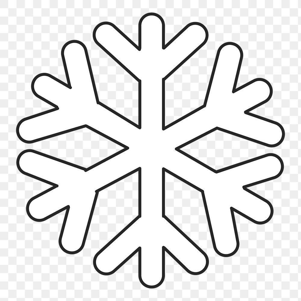 White snowflake png sticker, transparent background