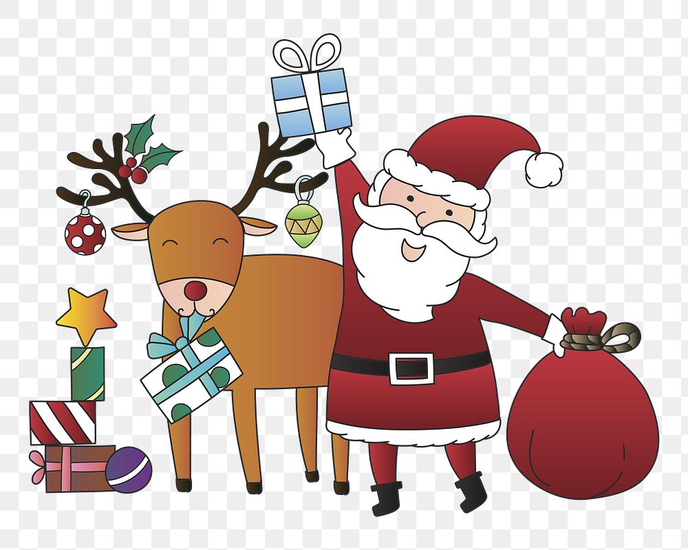 Christmas illustration  png sticker, transparent background