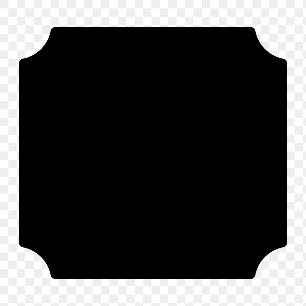 Black badge png geometric shape, transparent background