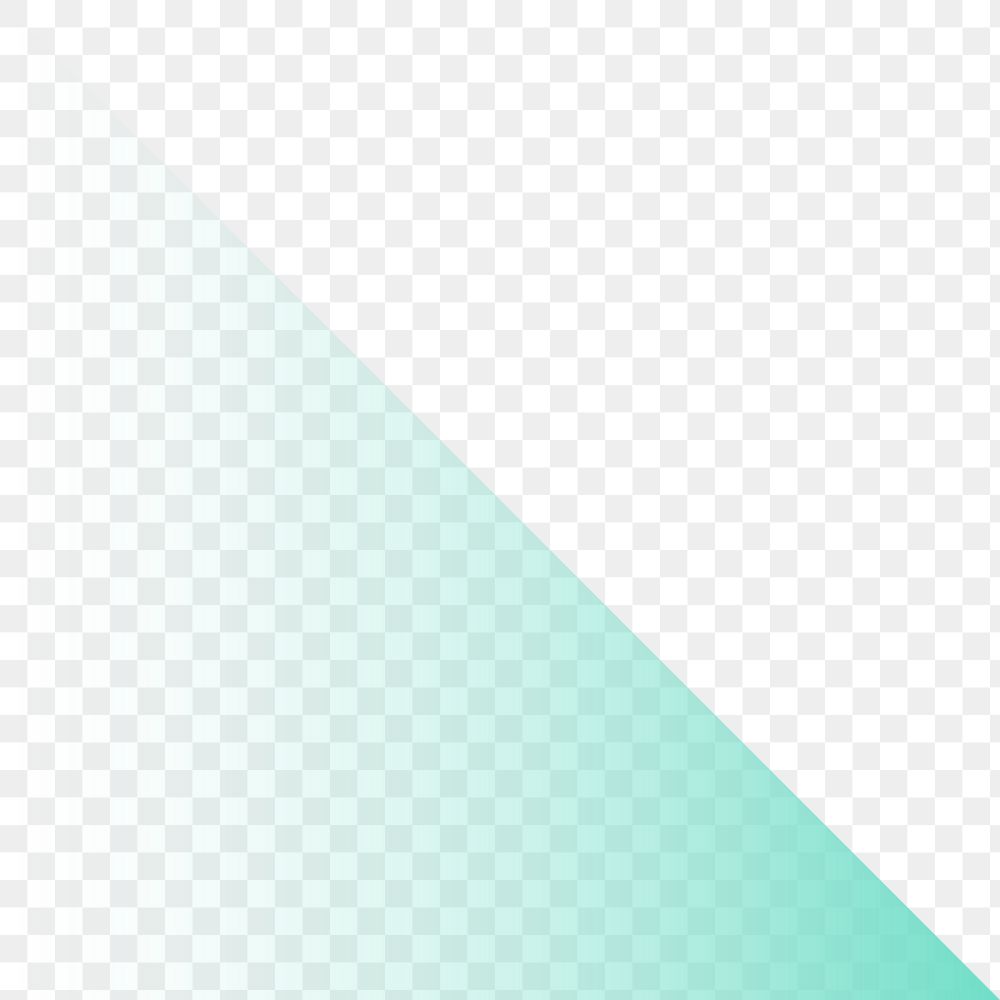 Triangle png green gradient border, transparent background