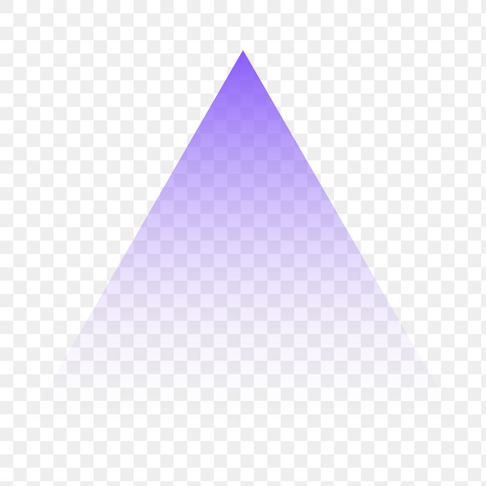 Purple gradient png pyramid, transparent background