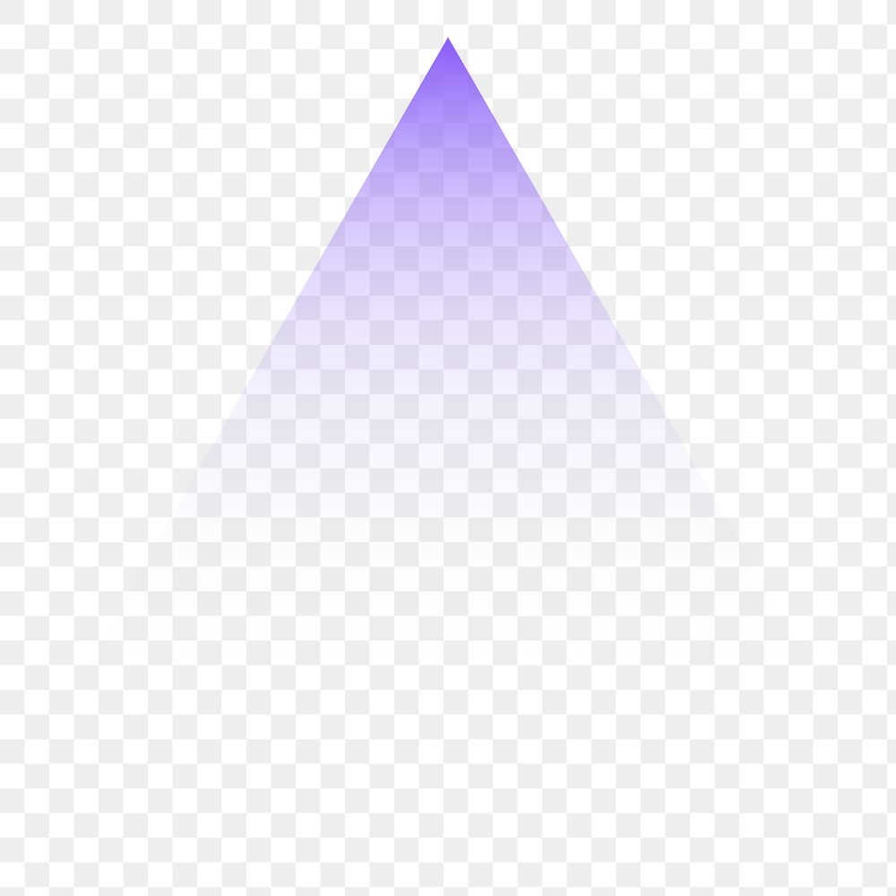 Purple gradient png pyramid, transparent background