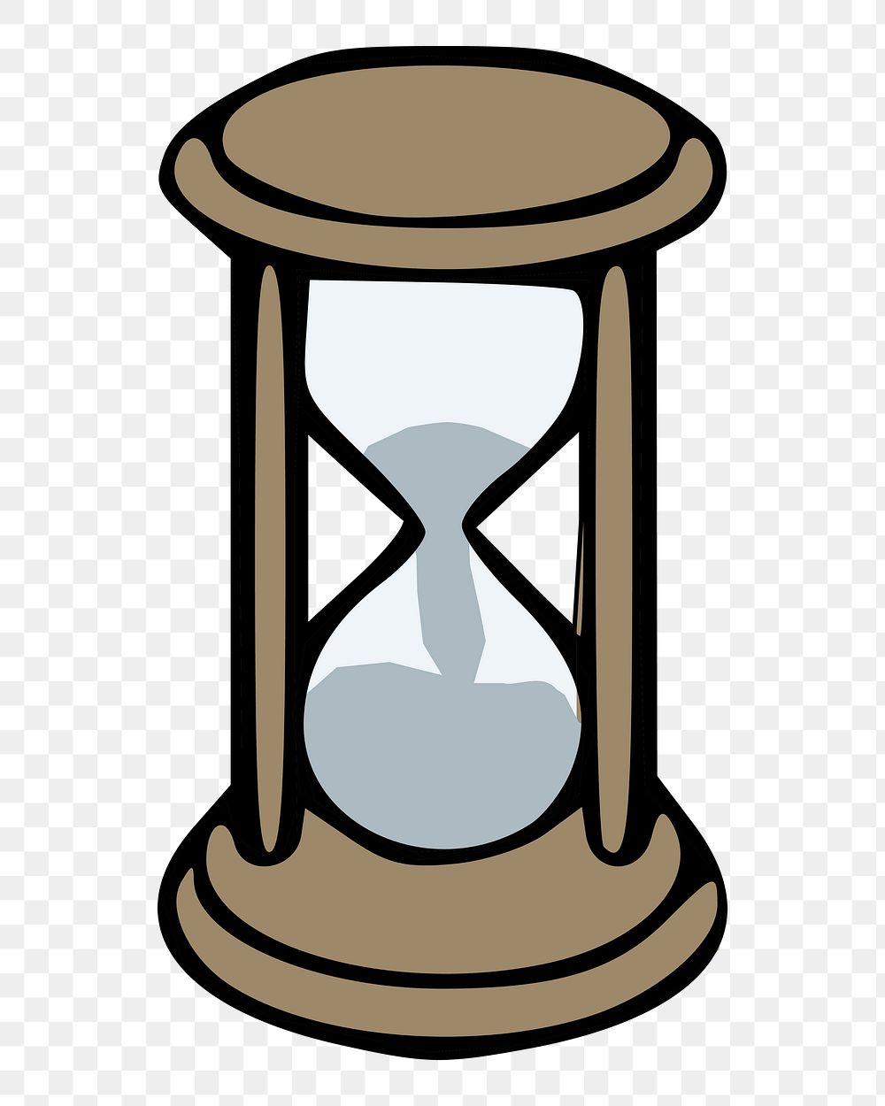 PNG Hourglass clipart, transparent background. Free public domain CC0 image.