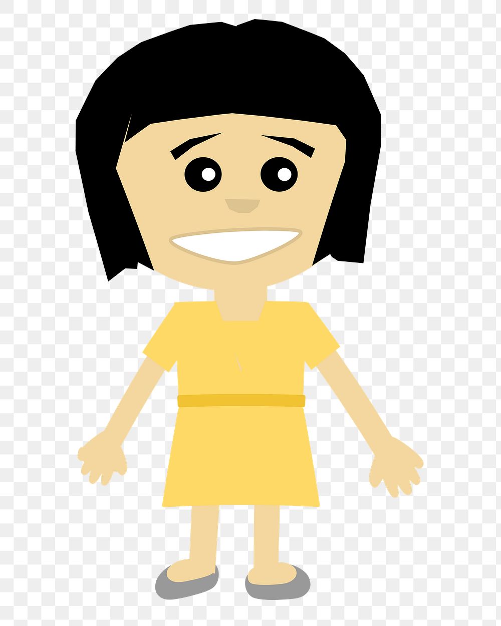 Little girl png sticker, transparent background. Free public domain CC0 image.