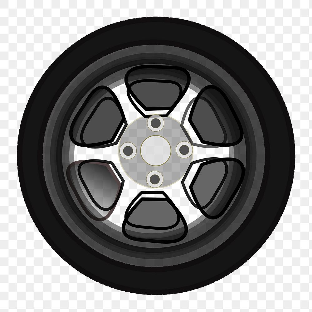 Wheel png illustration, transparent background. Free public domain CC0 image.