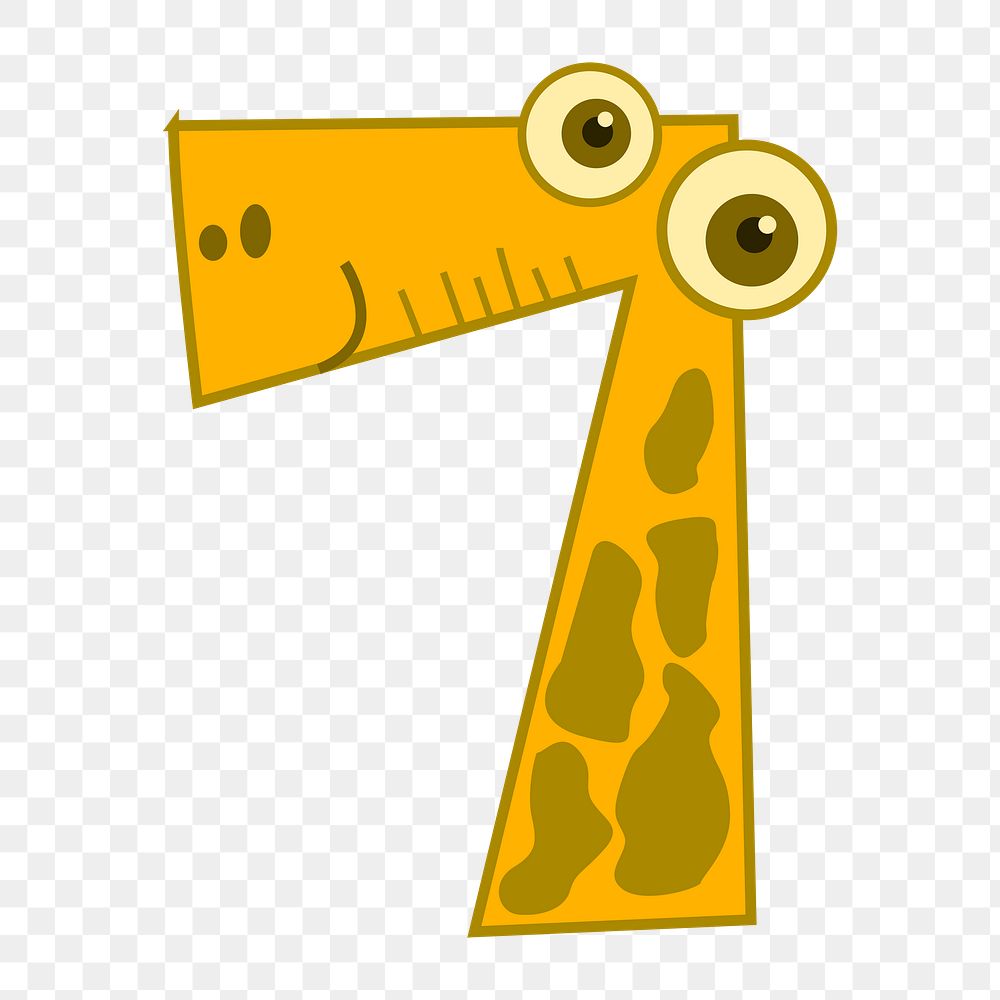Giraffe png illustration, transparent background. Free public domain CC0 image.