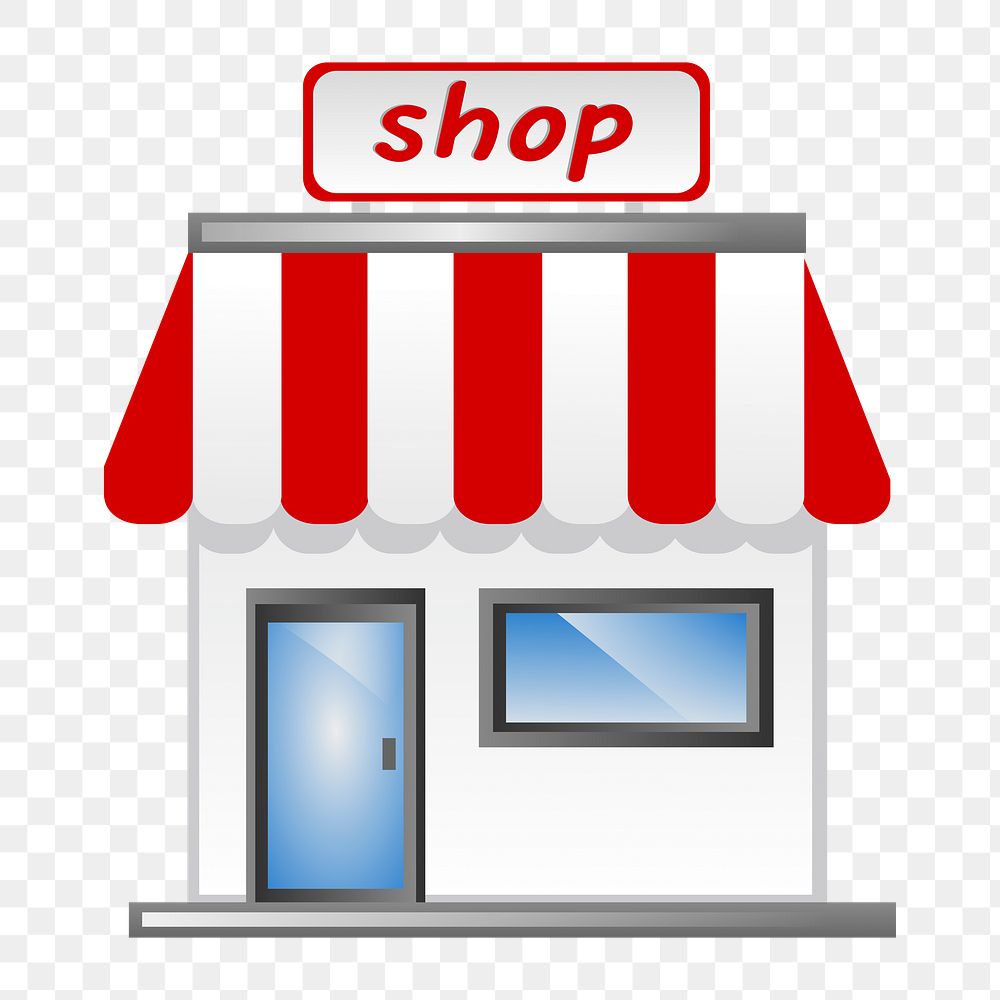 Shop png illustration, transparent background. Free public domain CC0 image.