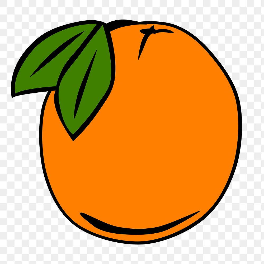 Orange png illustration, transparent background. Free public domain CC0 image.