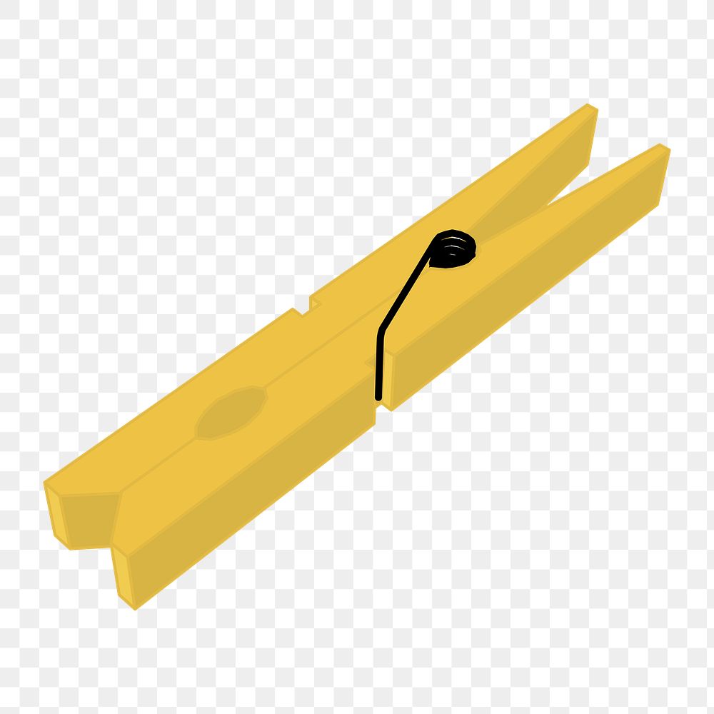 Clothespin png illustration, transparent background. Free public domain CC0 image.