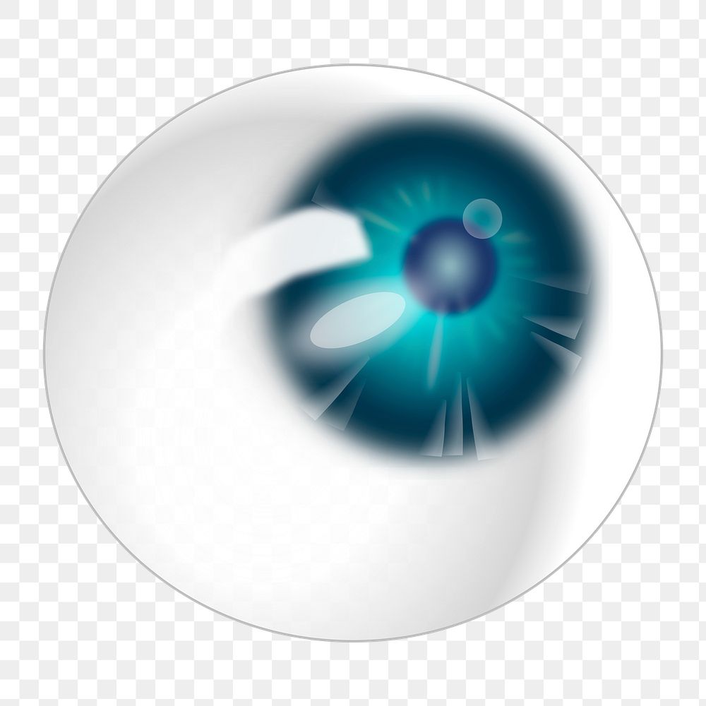Eyeball png illustration, transparent background. Free public domain CC0 image.