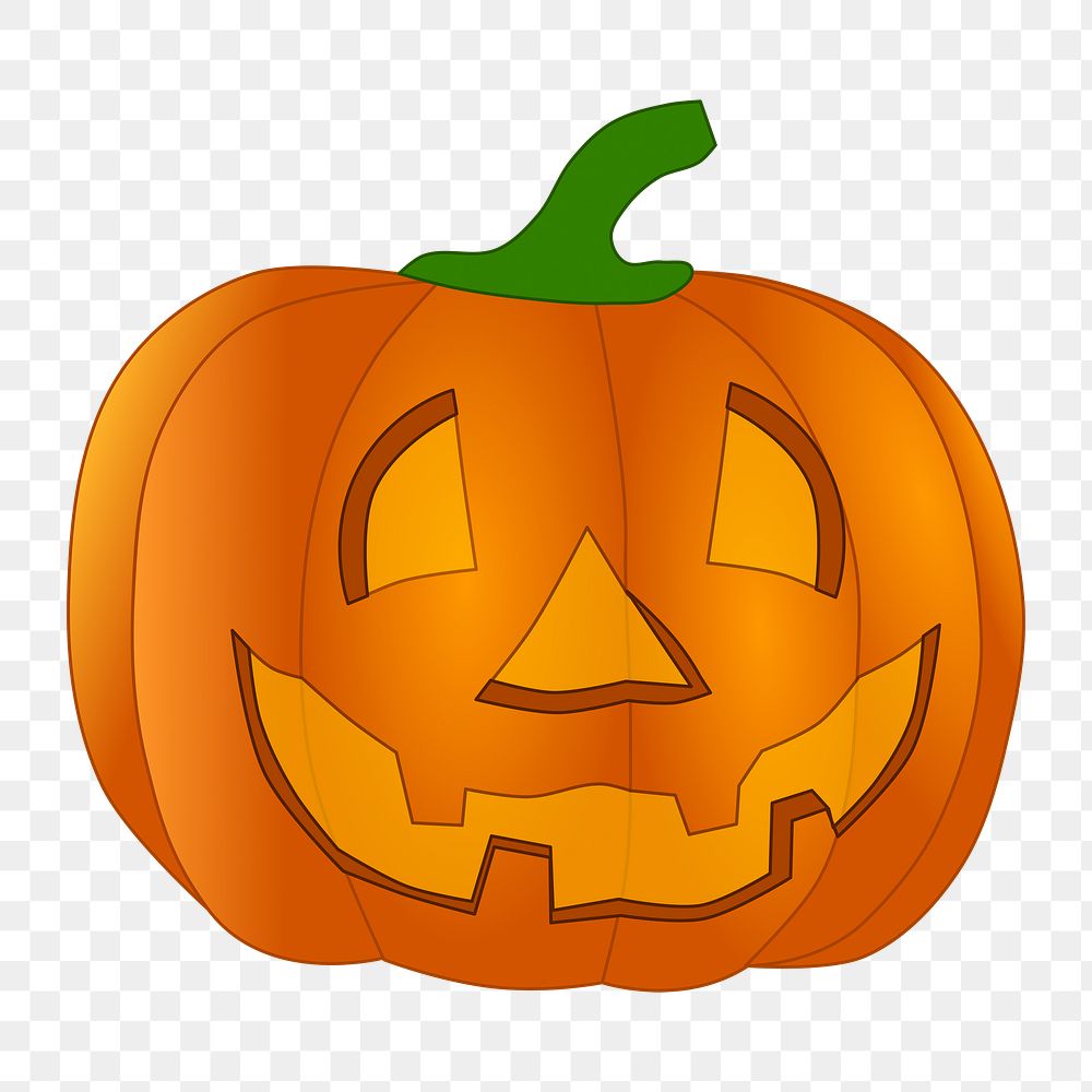 Halloween pumpkin png illustration, transparent background. Free public domain CC0 image.