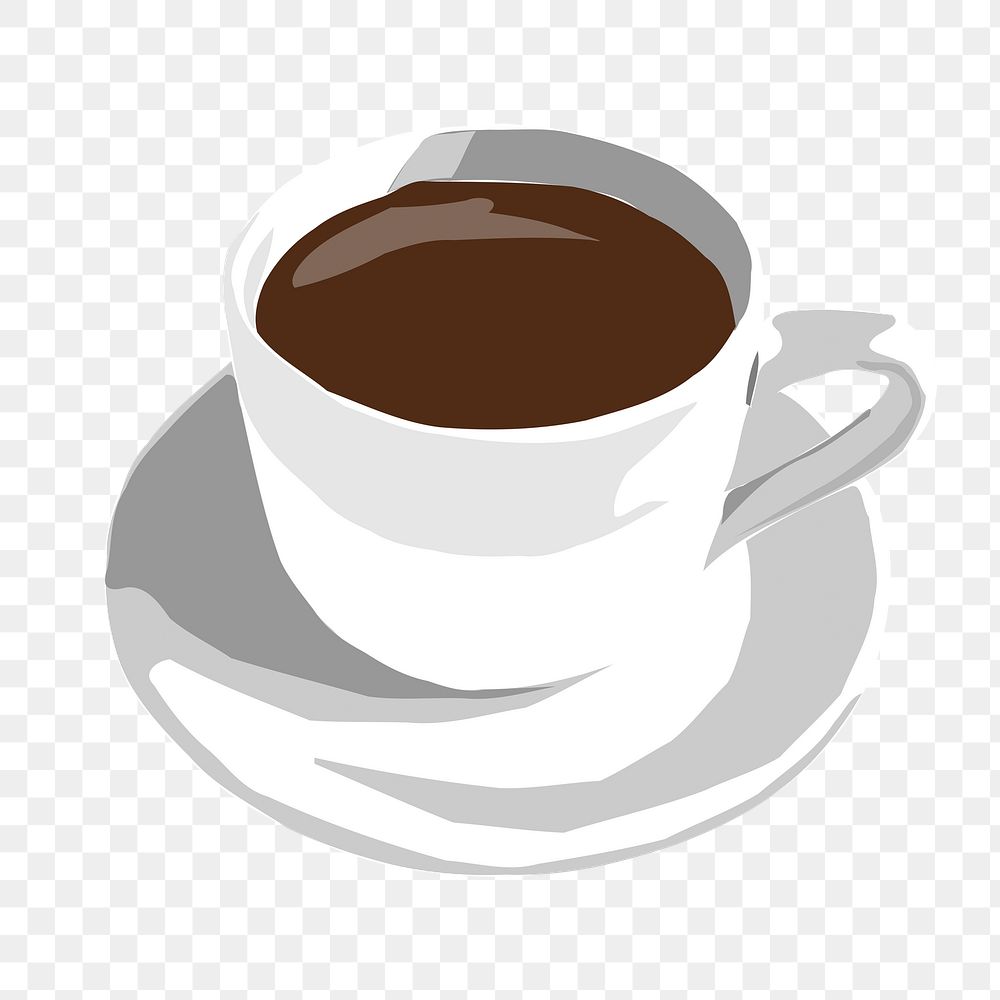 A cup of coffee png illustration, transparent background. Free public domain CC0 image.