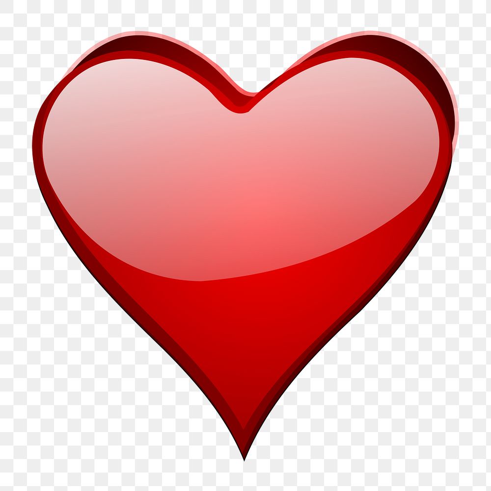 Heart png illustration, transparent background. Free public domain CC0 image.