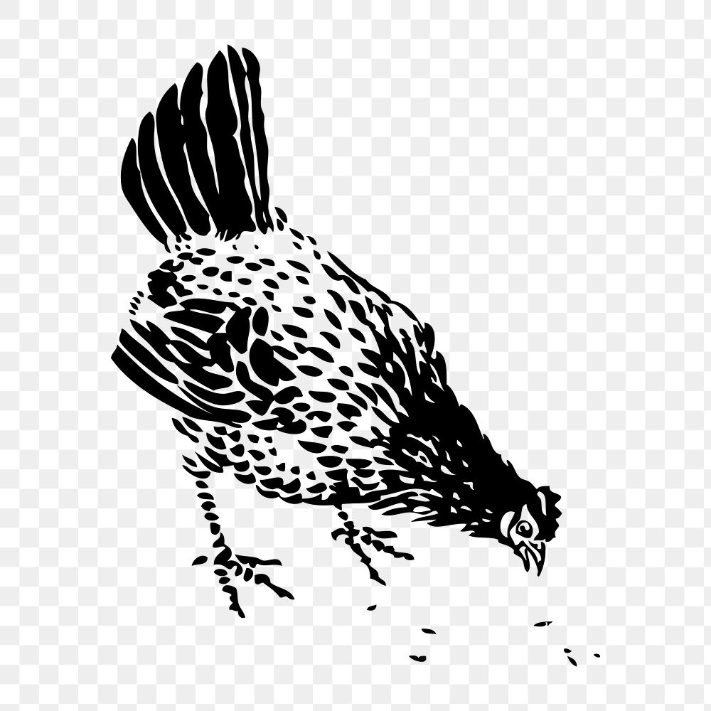 Hen png illustration, transparent background. Free public domain CC0 image.