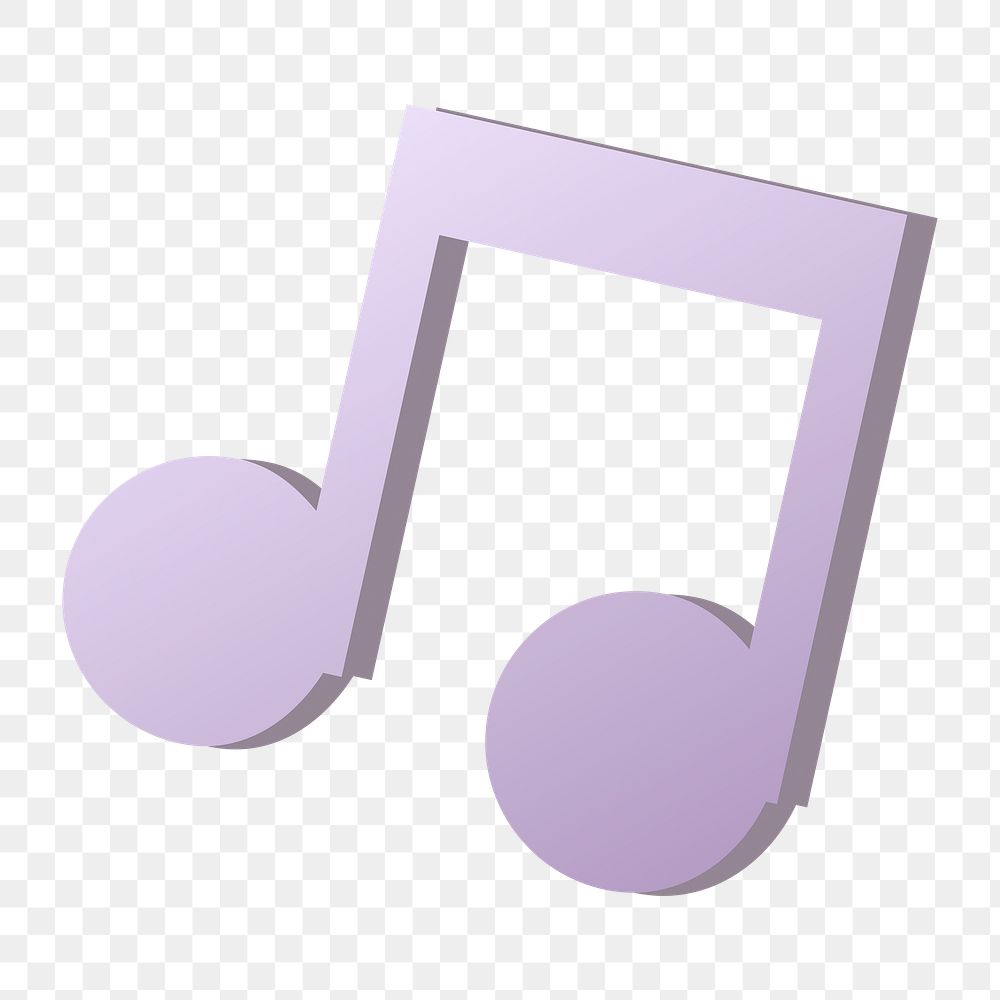 Music note png illustration, transparent background. Free public domain CC0 image.