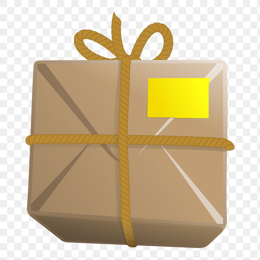 Parcel png illustration, transparent background. Free public domain CC0 image.