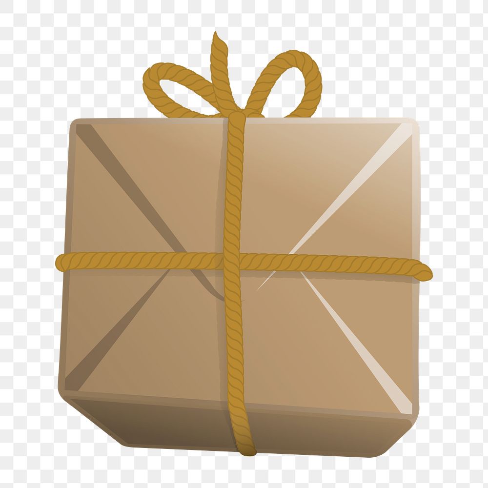 Parcel png illustration, transparent background. Free public domain CC0 image.