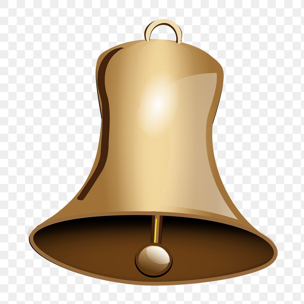 Bell png illustration, transparent background. Free public domain CC0 image.