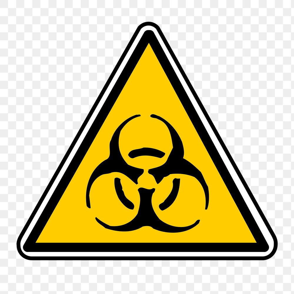 Hazard sign png illustration, transparent background. Free public domain CC0 image.