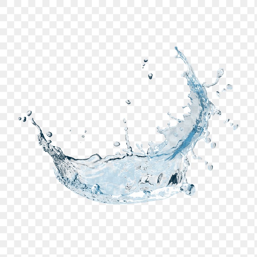 PNG blue splash, collage element, transparent background