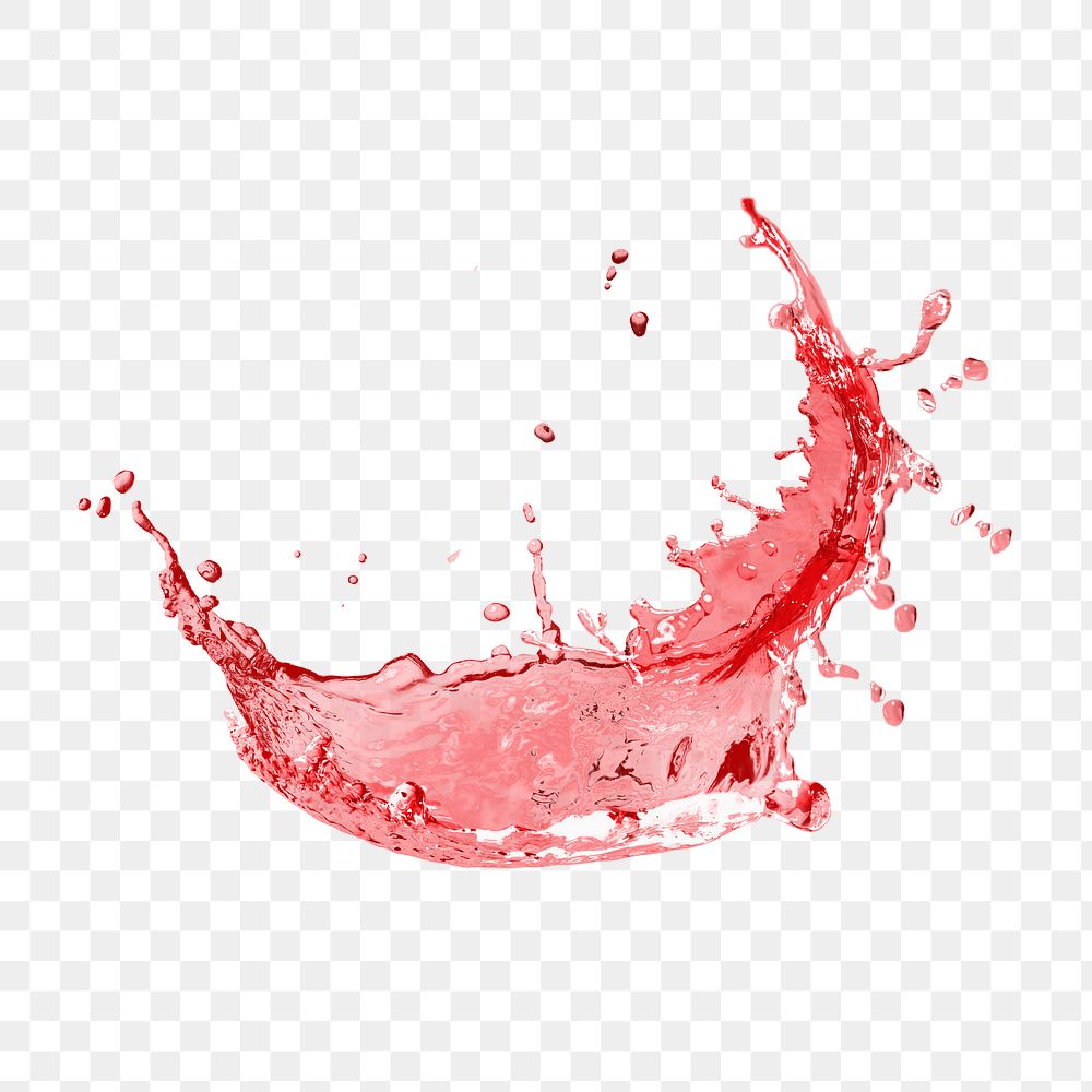 PNG red splash, collage element, transparent background