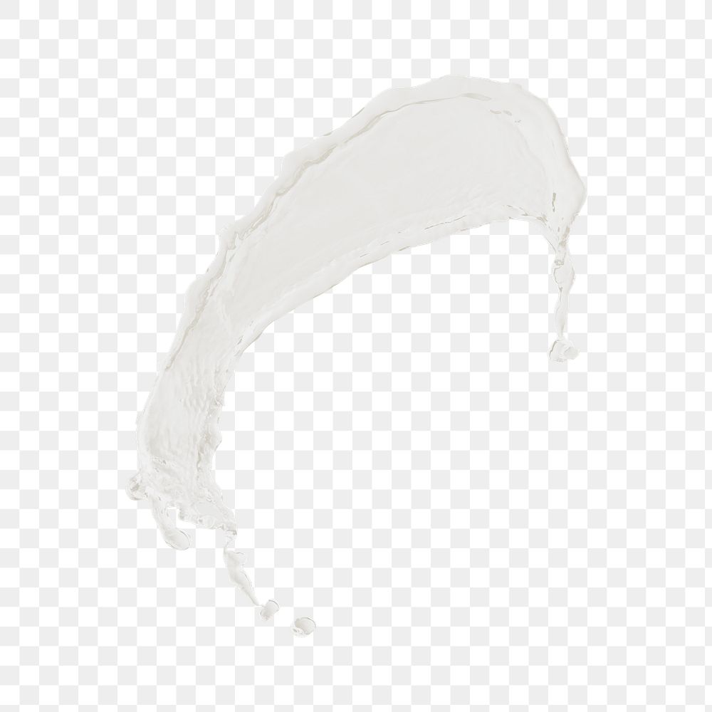 PNG white splash, collage element, transparent background