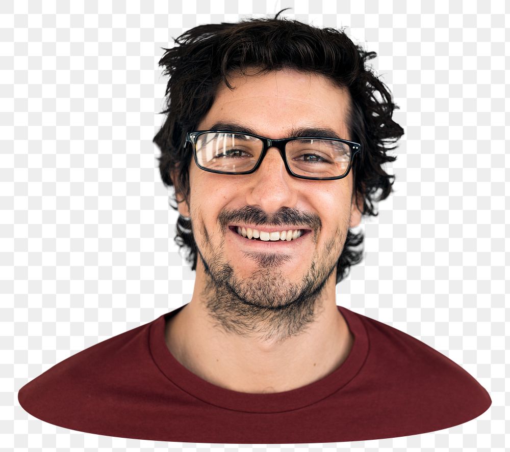 Happy man png element, transparent background