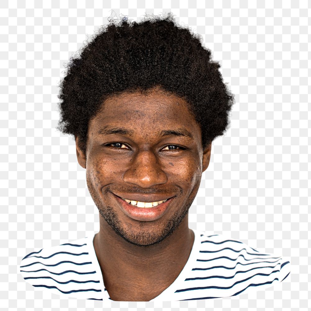 African man png element, transparent background